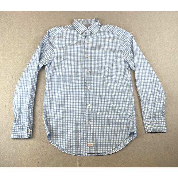 Vineyard Vines Classic Fit Murray Mens Sz S Shirt Button Up Blue Plaid - Picture 1 of 11